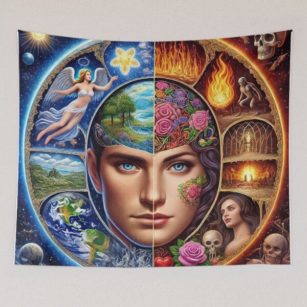 Item preview, The Faces of Duality: Heaven, Hell, Love, and Hate designed and sold by Meta2Physical.