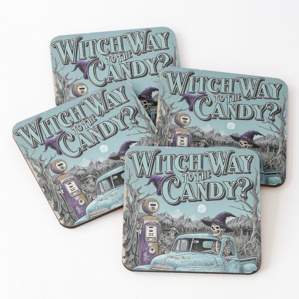 Item preview, Halloween Blue Pickup Truck With Skeletons In Witch Costumes designed and sold by Cadsdiva.