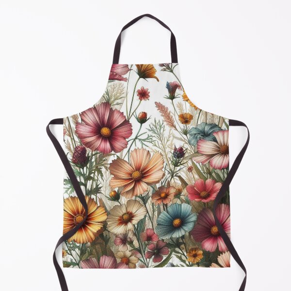 Item preview, Pretty Chromatic Wild Flowers with Calm Neon Pattern - Light Background designed and sold by erkabees.