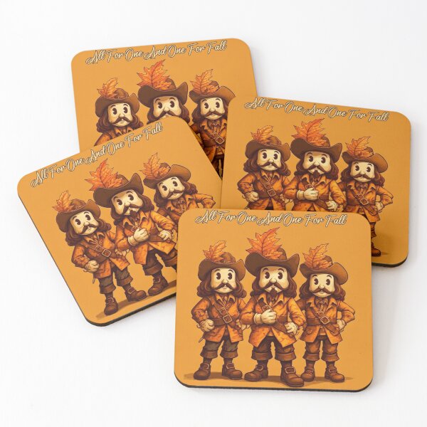 Item preview, Three Musketeers Fall Pun: All For One And One For Fall designed and sold by Gabriela McDaniel.