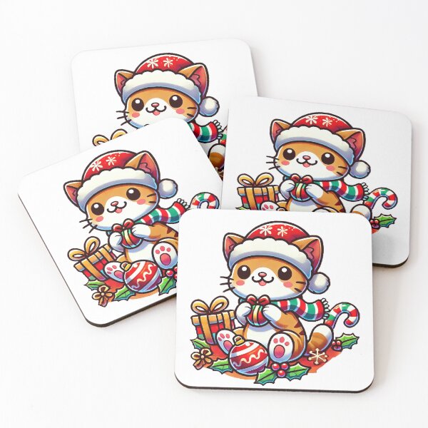 Item preview, Adorable Christmas Cat with Holiday Gifts designed and sold by Chokhdi289shop.
