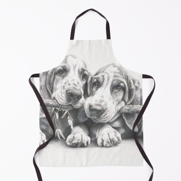 Item preview, Black and white Bloodhound pencil drawing designed and sold by Pencil-Art.
