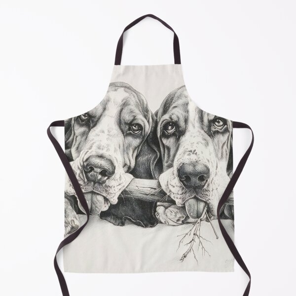 Item preview, Black and white Bloodhound pencil drawing designed and sold by Pencil-Art.