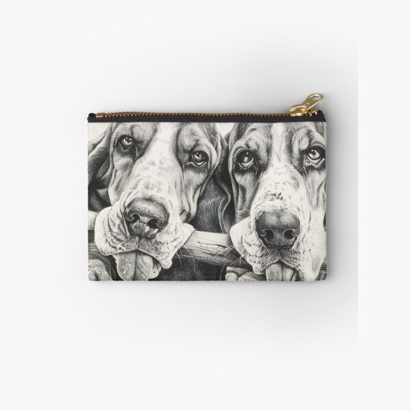 Item preview, Black and white Bloodhound pencil drawing designed and sold by Pencil-Art.