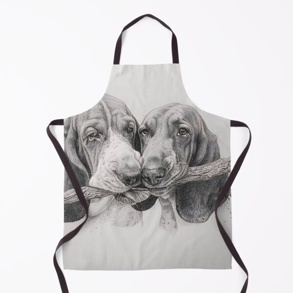 Item preview, Black and white Bloodhound pencil drawing designed and sold by Pencil-Art.