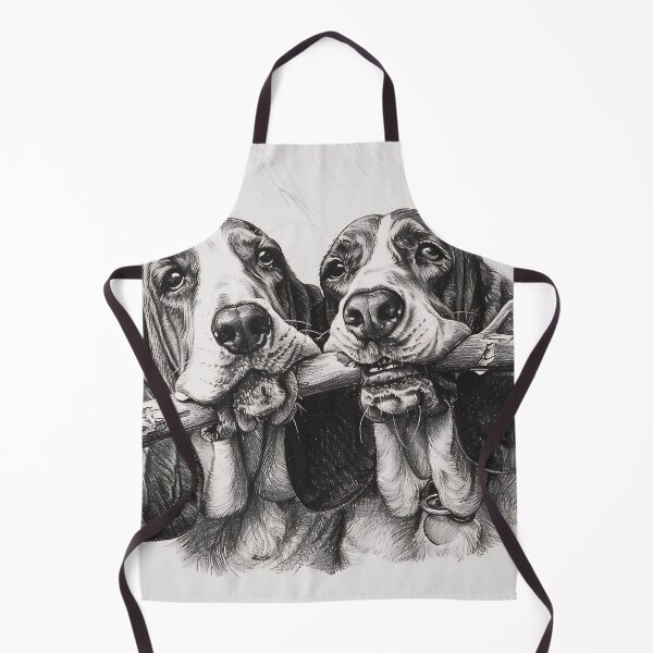 Item preview, Black and white Bloodhound pencil drawing designed and sold by Pencil-Art.