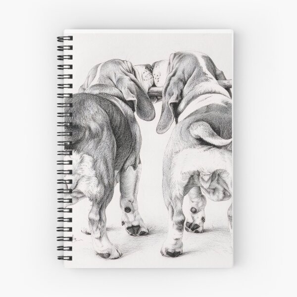 Item preview, Black and white Bloodhound pencil drawing designed and sold by Pencil-Art.