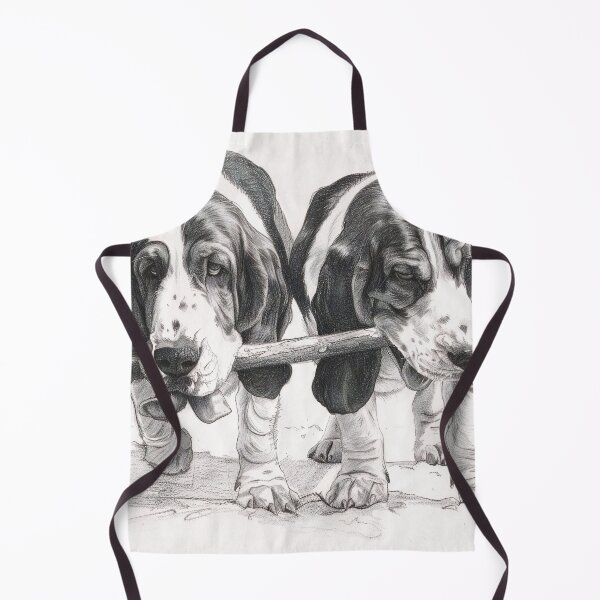Item preview, Black and white Bloodhound pencil drawing designed and sold by Pencil-Art.
