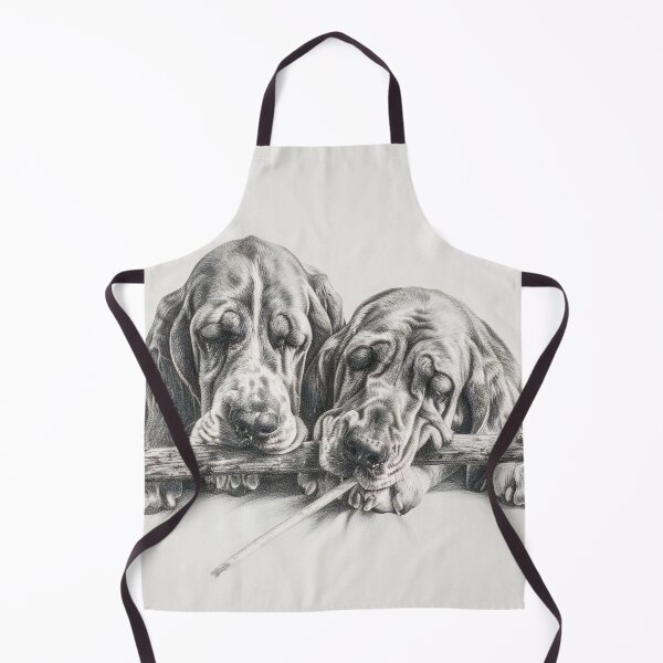 Item preview, Black and white Bloodhound pencil drawing designed and sold by Pencil-Art.