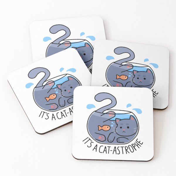 Item preview, It's a Cat-astrophe Silly Cat Sticker designed and sold by Rikeshi.