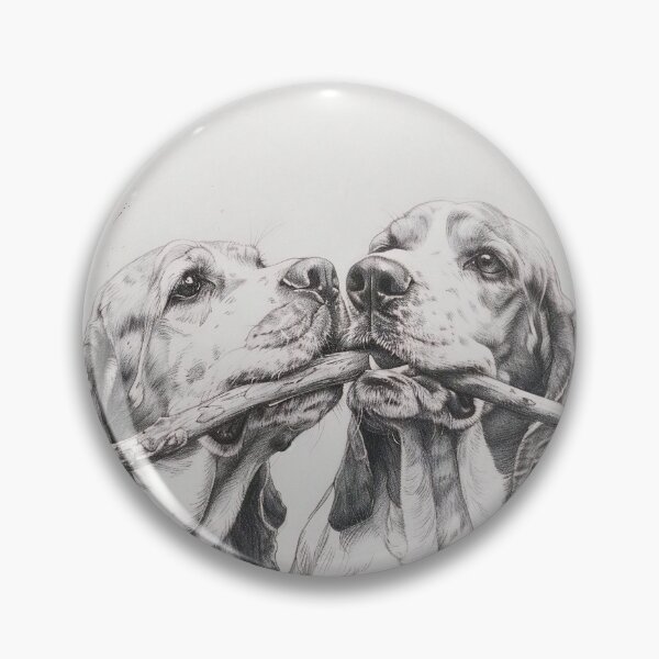 Item preview, Black and white Bloodhound pencil drawing designed and sold by Pencil-Art.