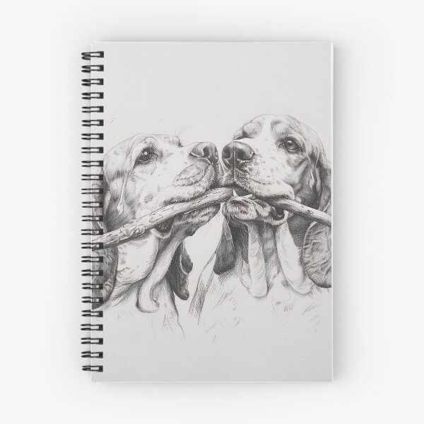 Item preview, Black and white Bloodhound pencil drawing designed and sold by Pencil-Art.