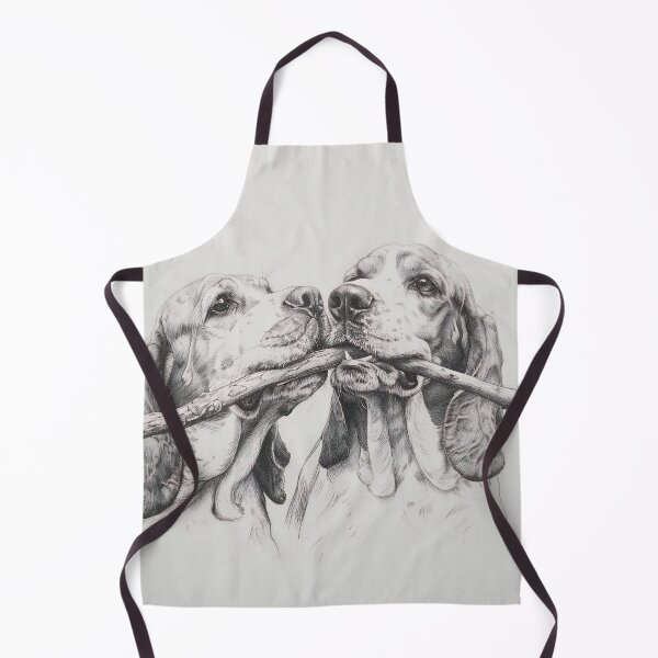 Item preview, Black and white Bloodhound pencil drawing designed and sold by Pencil-Art.