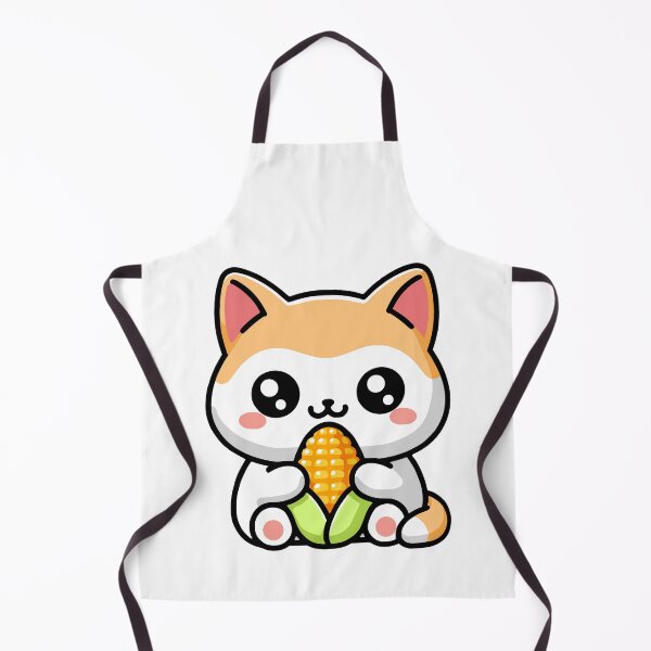 Item preview, Cute Kawaii Cat Eating Corn! designed and sold by PMCreative.