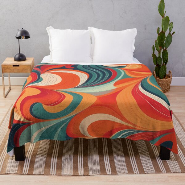 Item preview, Un diseño de patrón de remolino divertido que presenta remolinos extravagantes y exagerados en colores vibrantes y contrastantes. designed and sold by HEMRO.