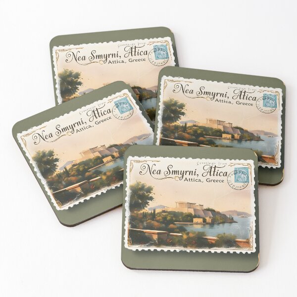 Item preview, Greetings from Nea Smyrni Attica Greece Postcard Vintage Retro Travel Vintage designed and sold by TravelPostcardGems.