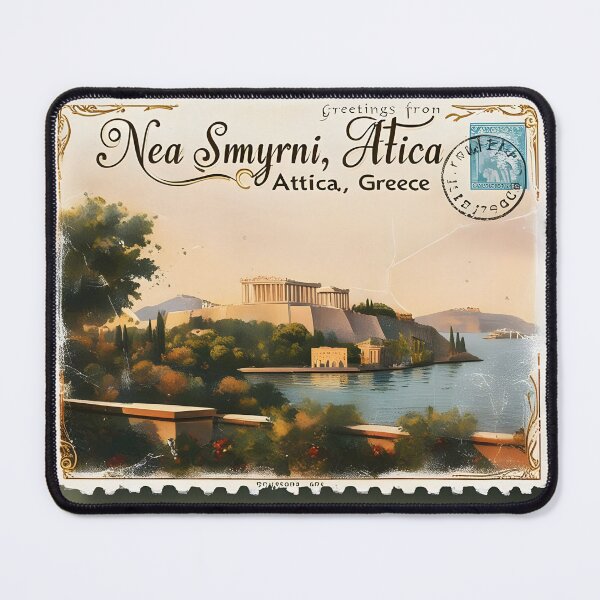Item preview, Greetings from Nea Smyrni Attica Greece Postcard Vintage Retro Travel Vintage designed and sold by TravelPostcardGems.