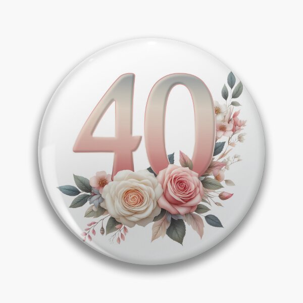 Item preview, 40th Birthday, floral, number 40, girl’s, woman's designed and sold by iclipart.