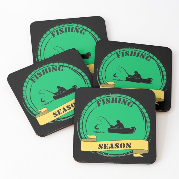 Item preview, Fishing Season Logo | Fisherman in Boat Catching Fish Design designed and sold by MSHobbies.