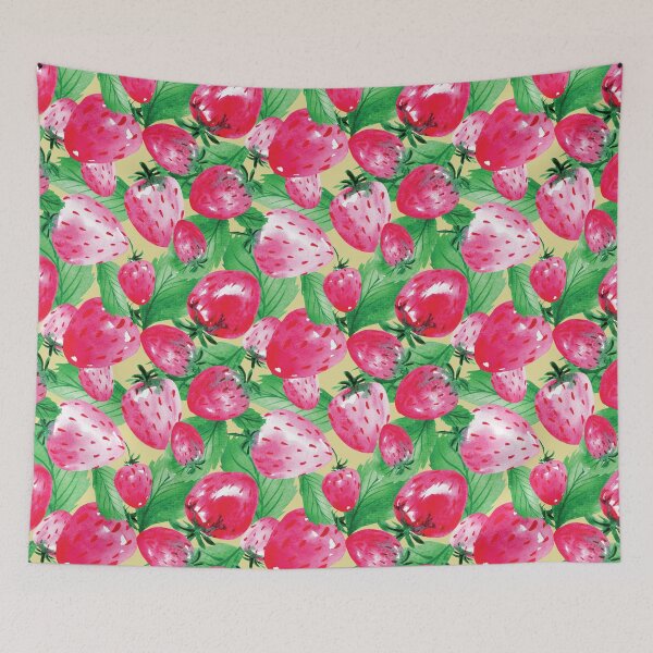 Item preview, Strawberry Pastel Pattern Yellow designed and sold by HematiteDesign.