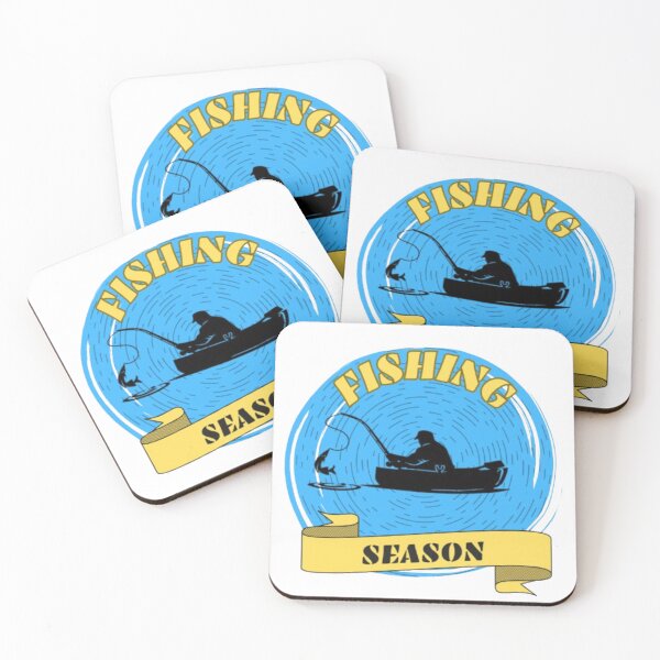 Item preview, Fishing Season Logo | Fisherman in Boat Catching Fish Design designed and sold by MSHobbies.