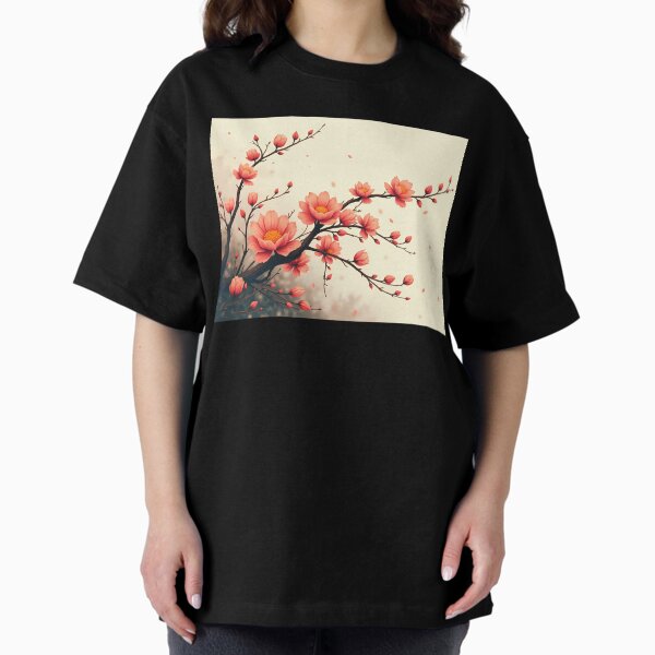 blooming pink 4k Oversized T-Shirt