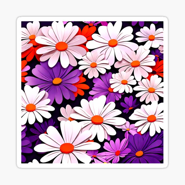 Item preview, Multicolored daisy flowers in shades designed and sold by Tchoice.