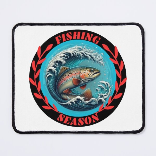 Item preview, "Vibrant Fishing Season Logo | Colorful Fish Jumping through Waves Design designed and sold by MSHobbies.