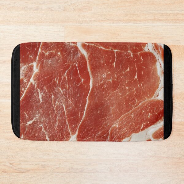 Item preview, Freshly sliced marbled beef, revealing intricate patterns and textures, ideal for culinary preparations and gourmet dishes. designed and sold by Jerhus.