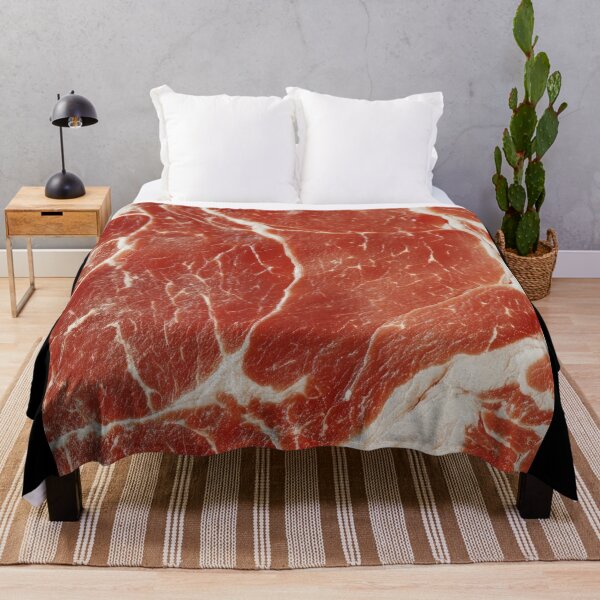 Item preview, Freshly sliced marbled beef, revealing intricate patterns and textures, ideal for culinary preparations and gourmet dishes. designed and sold by Jerhus.
