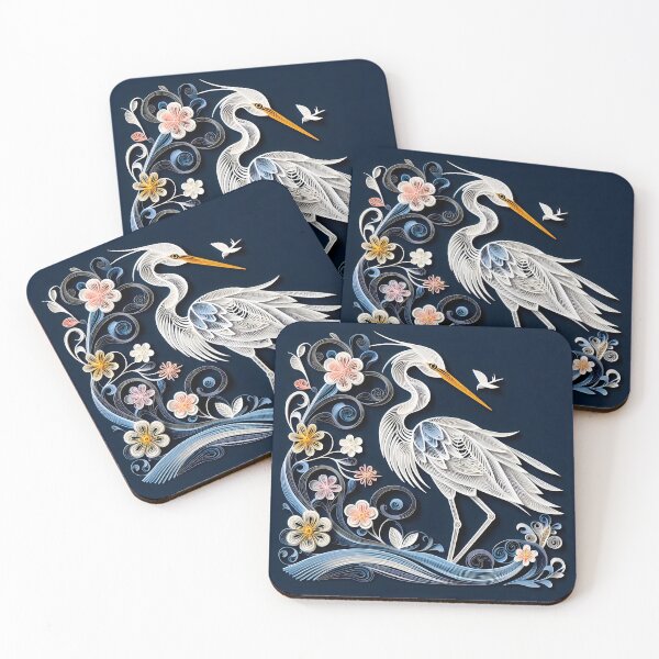 Item preview, Papercraft Dark Blue Heron designed and sold by Catobix.
