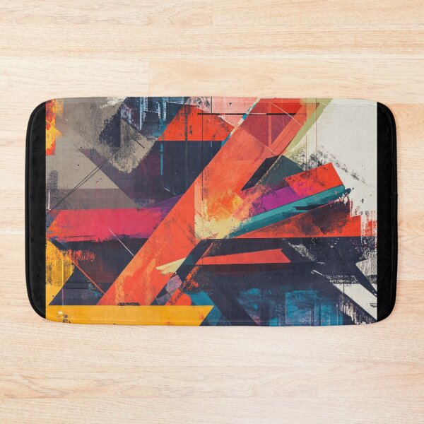 Item preview, Vibrant abstract artwork featuring geometric shapes and bold colors in a dynamic composition. designed and sold by Jerhus.