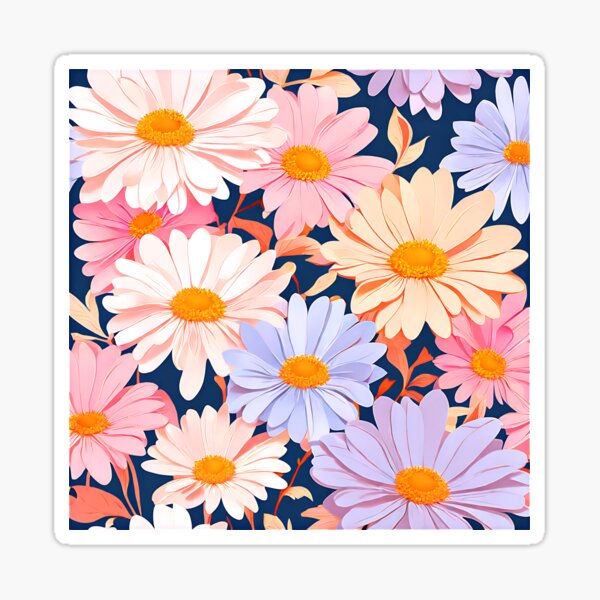 Item preview, Pastel-colored daisies designed and sold by Tchoice.