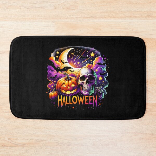 Item preview, Skull & Halloween Pumpkin – Creepy Watercolor Art for T-Shirts, Mugs, Stickers & More designed and sold by artedigital99.