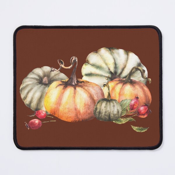 Item preview, Pumpkins, wild rose hip, briar fruits, dog rose. Autumn vegetables harvest. Watercolor Hand painted designed and sold by BartolArt.