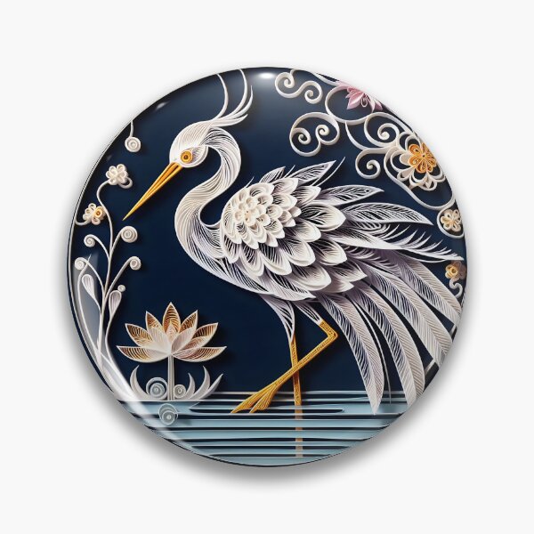 Item preview, Papercraft Dark Blue Crane designed and sold by Catobix.