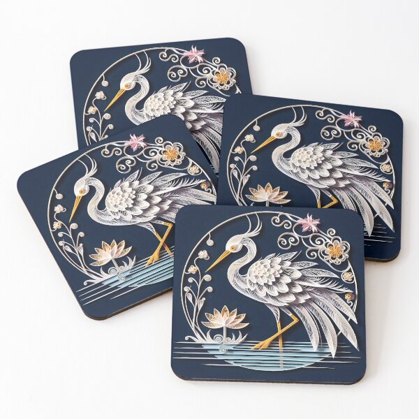 Item preview, Papercraft Dark Blue Crane designed and sold by Catobix.