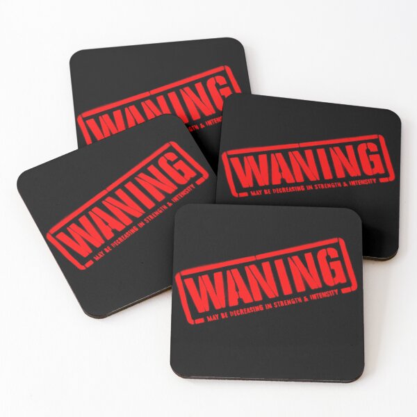 Item preview, Waning Warning Stencil Red designed and sold by KingFrogBox.