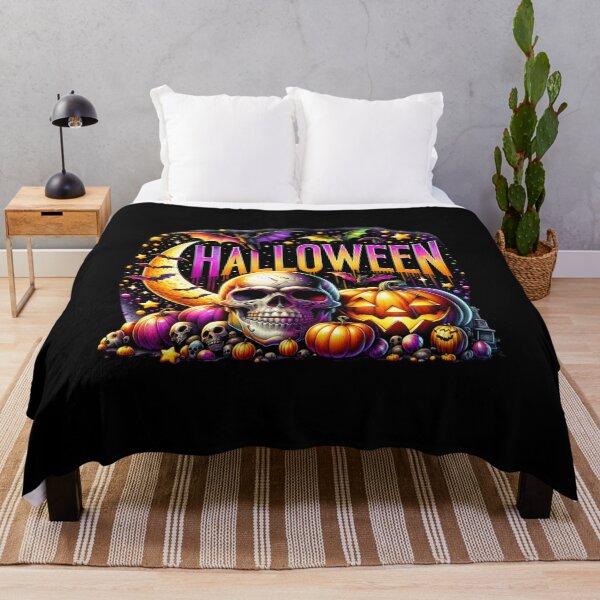 Item preview, Skull & Halloween Pumpkin – Creepy Watercolor Art for T-Shirts, Mugs, Stickers & More designed and sold by artedigital99.