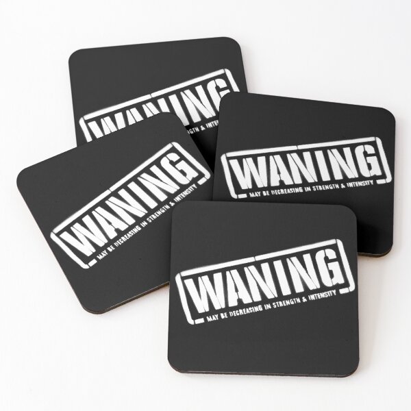 Item preview, Waning Warning Stencil White designed and sold by KingFrogBox.