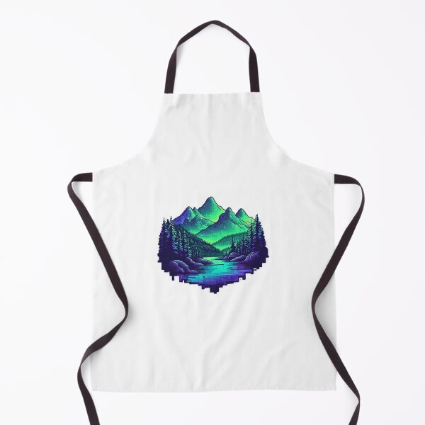 Item preview, Glitch Art Pixel Forest and Mountain Landscape Sticker designed and sold by Liseri.