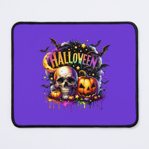 Item preview, Haunted Skull & Jack-O’-Lantern – Dark Halloween Night Watercolor Art for T-Shirts, Mugs, Stickers & More designed and sold by artedigital99.