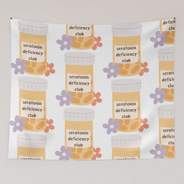 Item preview, Depression/ mental illness sticker | Serotonin deficiency club designed and sold by NeurodiverseTea.
