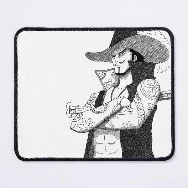 Item preview, Dracule Mihawk Black and White Print designed and sold by HadesArt27.
