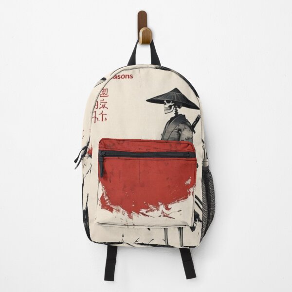 Item preview, Halloween Skeleton Red Sun Japanese Samurai  designed and sold by homeaven.