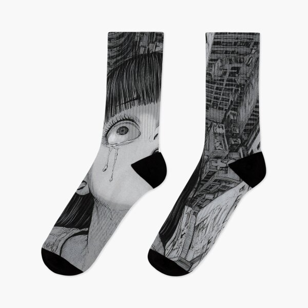 Item preview, Between Sky and Ruin – black and white horror manga anime girl designed and sold by ForsakenFrames.
