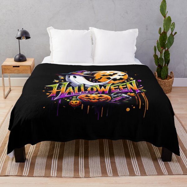 Item preview, Ghost with Witch Hat & Spooky Pumpkins – Halloween Watercolor Art for T-Shirts, Mugs, Stickers & More designed and sold by artedigital99.