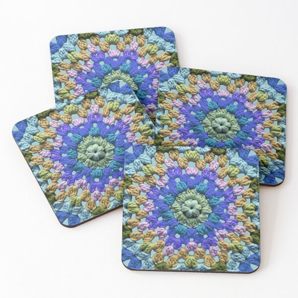 Item preview, Granny Square Crochet Pattern Seventies Retro 9 designed and sold by taiche.