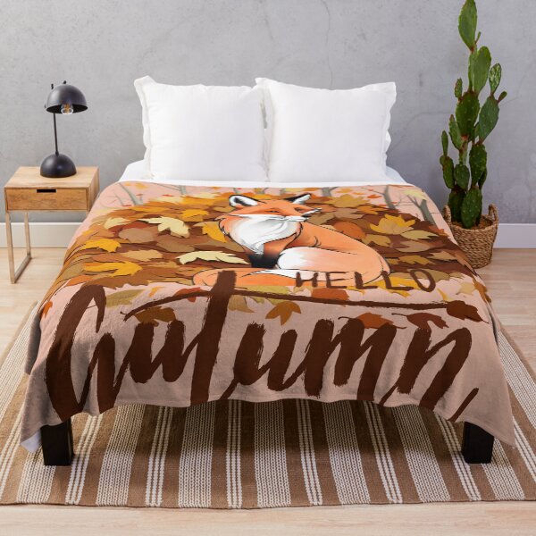 Item preview, Hello Autumn - Fox and Fall Leaves designed and sold by Hummy-studio.