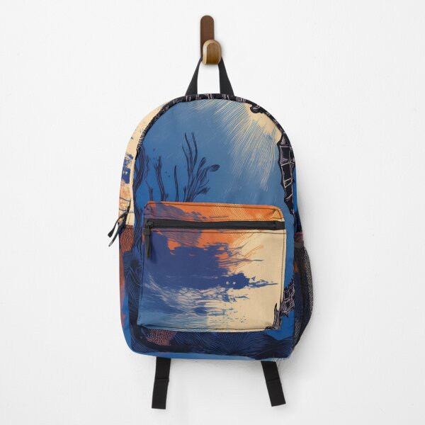 Item preview, Seahorse design with orange sun rising behind it. designed and sold by HEMRO.